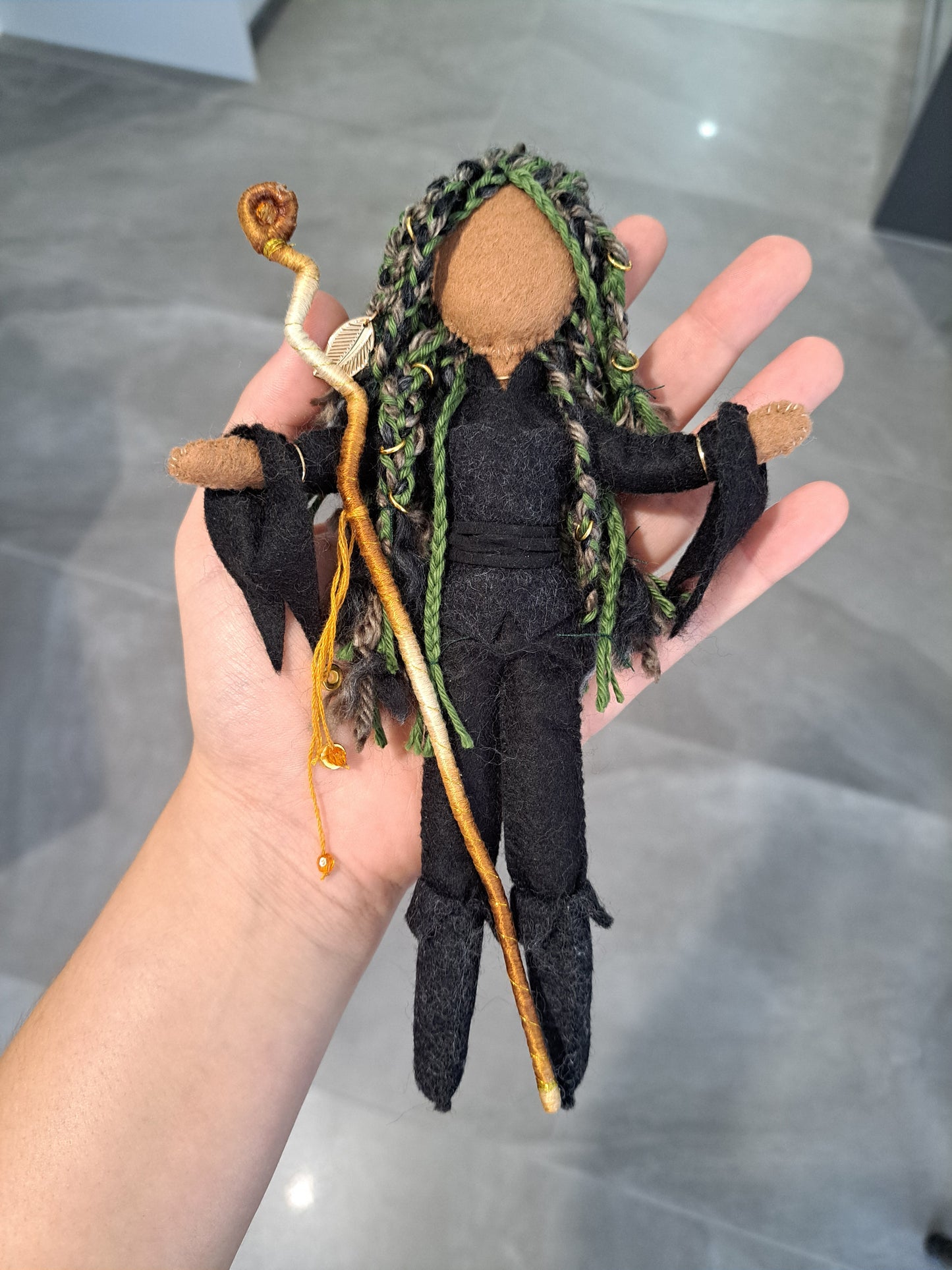 Witch, Sorceress doll, OOAK One of a kind mixed media art doll, fantasy art doll, Warrior woman, Fabric art doll, Fantasy figurine.