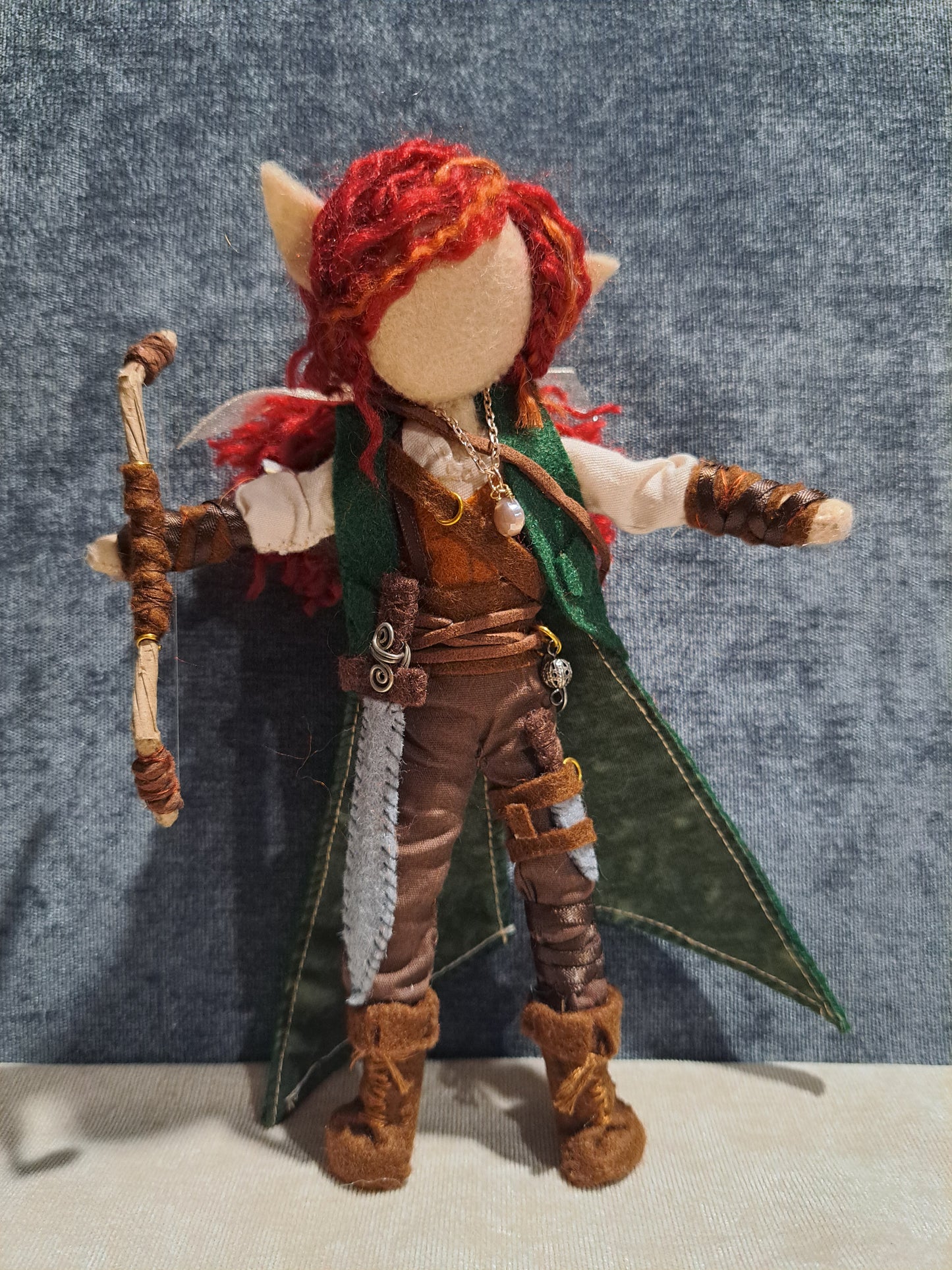 Rogue Theif doll, OOAK One of a kind mixed media art doll, fantasy art doll, Warrior woman, Fabric art doll, Fantasy figurine