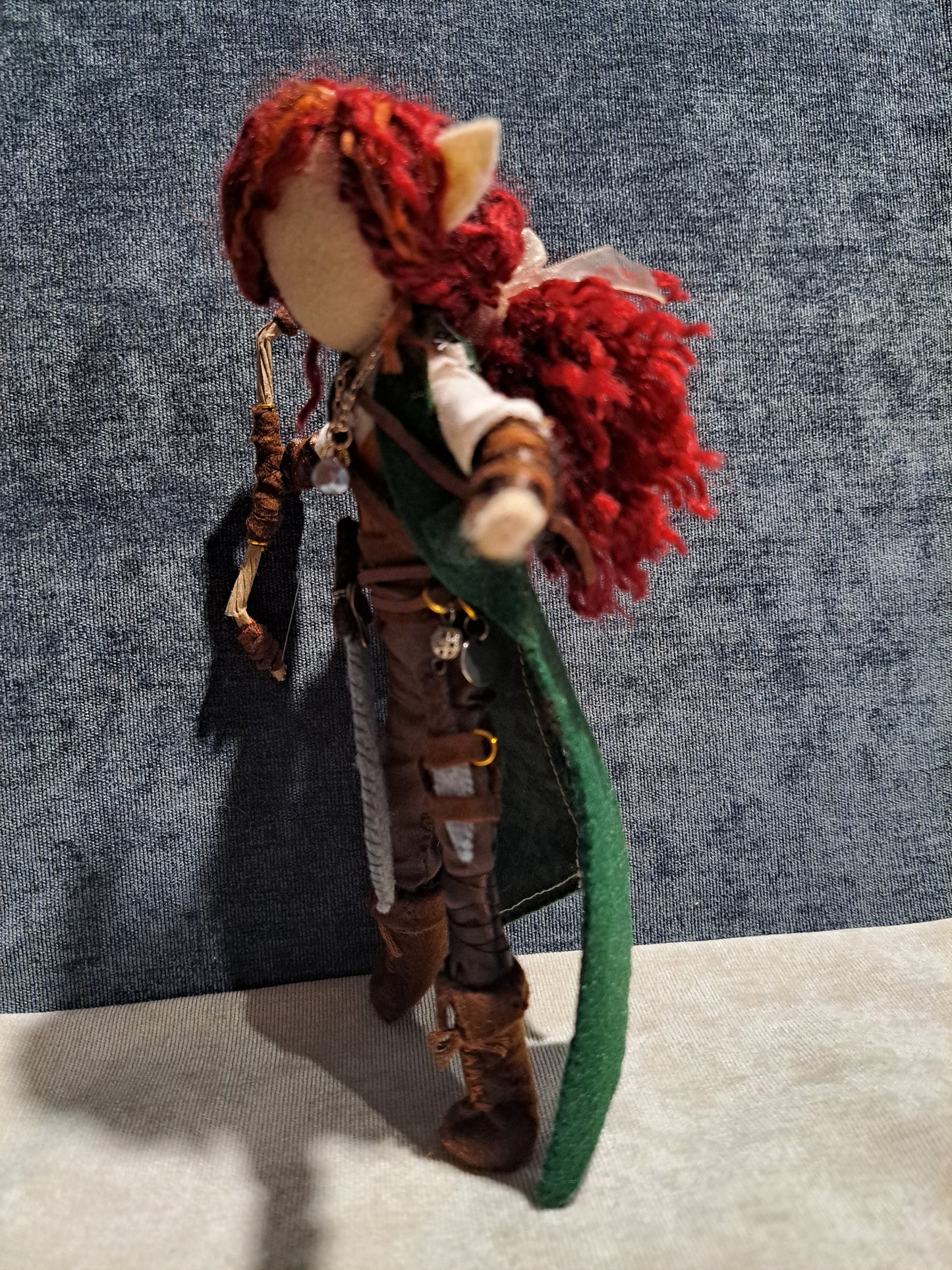 Rogue Theif doll, OOAK One of a kind mixed media art doll, fantasy art doll, Warrior woman, Fabric art doll, Fantasy figurine