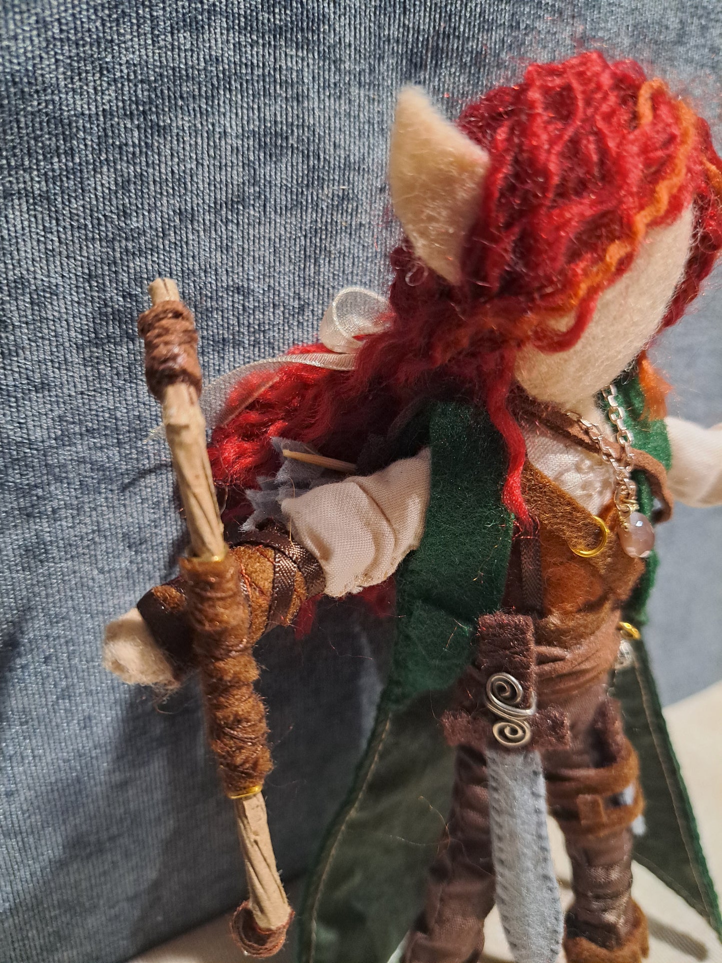 Rogue Theif doll, OOAK One of a kind mixed media art doll, fantasy art doll, Warrior woman, Fabric art doll, Fantasy figurine