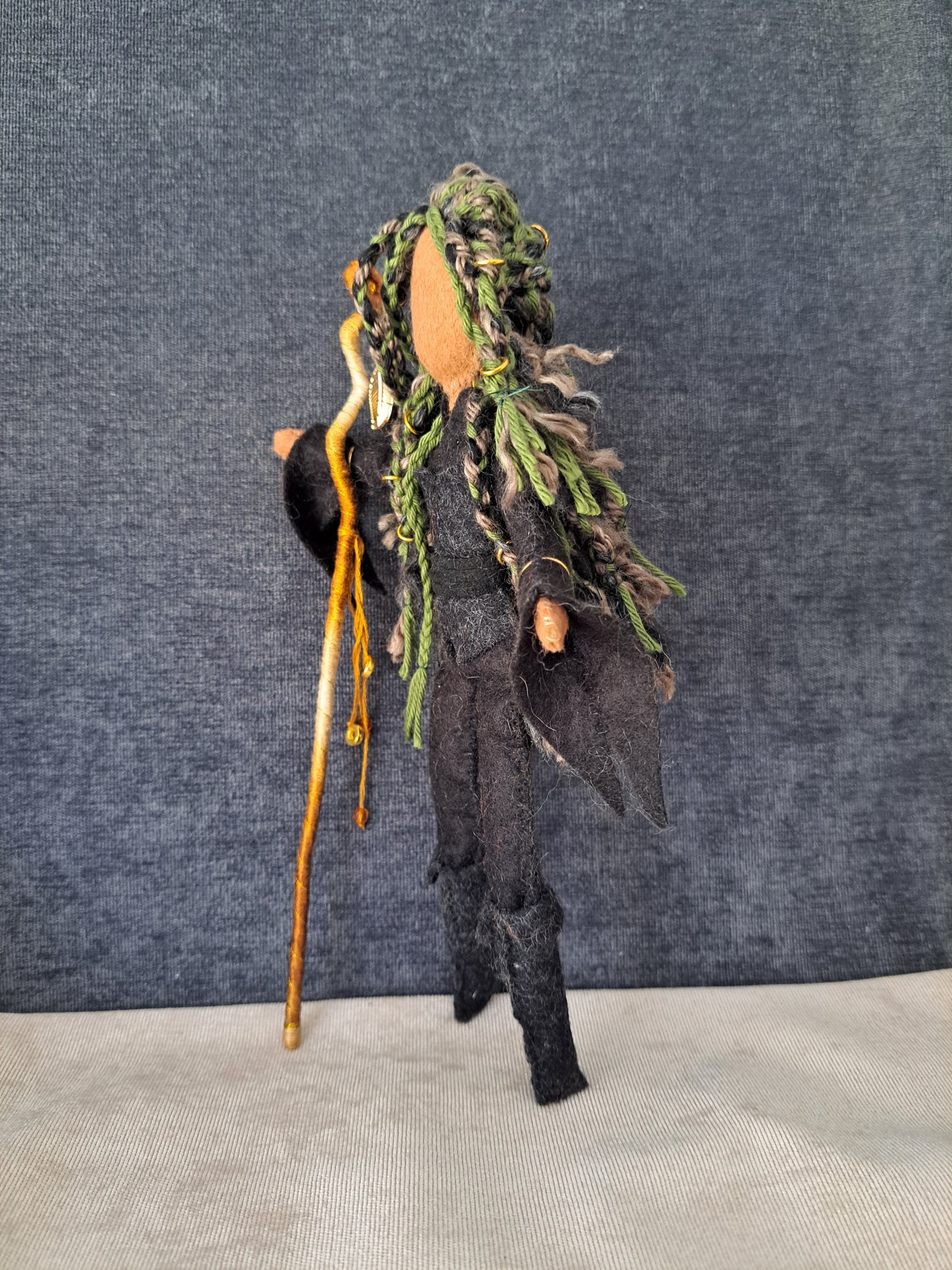 Witch, Sorceress doll, OOAK One of a kind mixed media art doll, fantasy art doll, Warrior woman, Fabric art doll, Fantasy figurine.