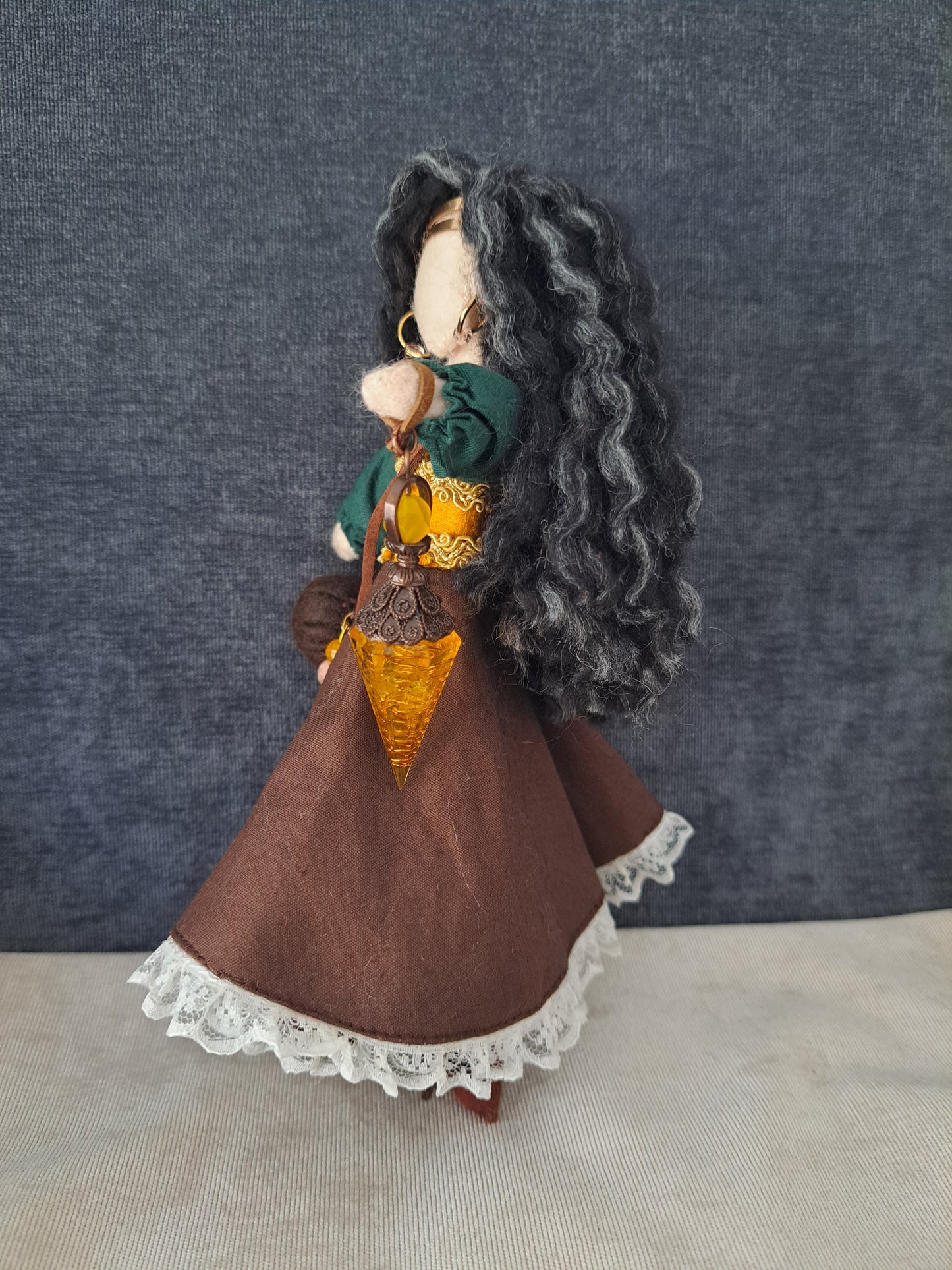 Fortune-teller/ Seer doll, OOAK One of a kind mixed media art doll, fantasy art doll, Warrior woman, Fabric art doll, Fantasy figurine.