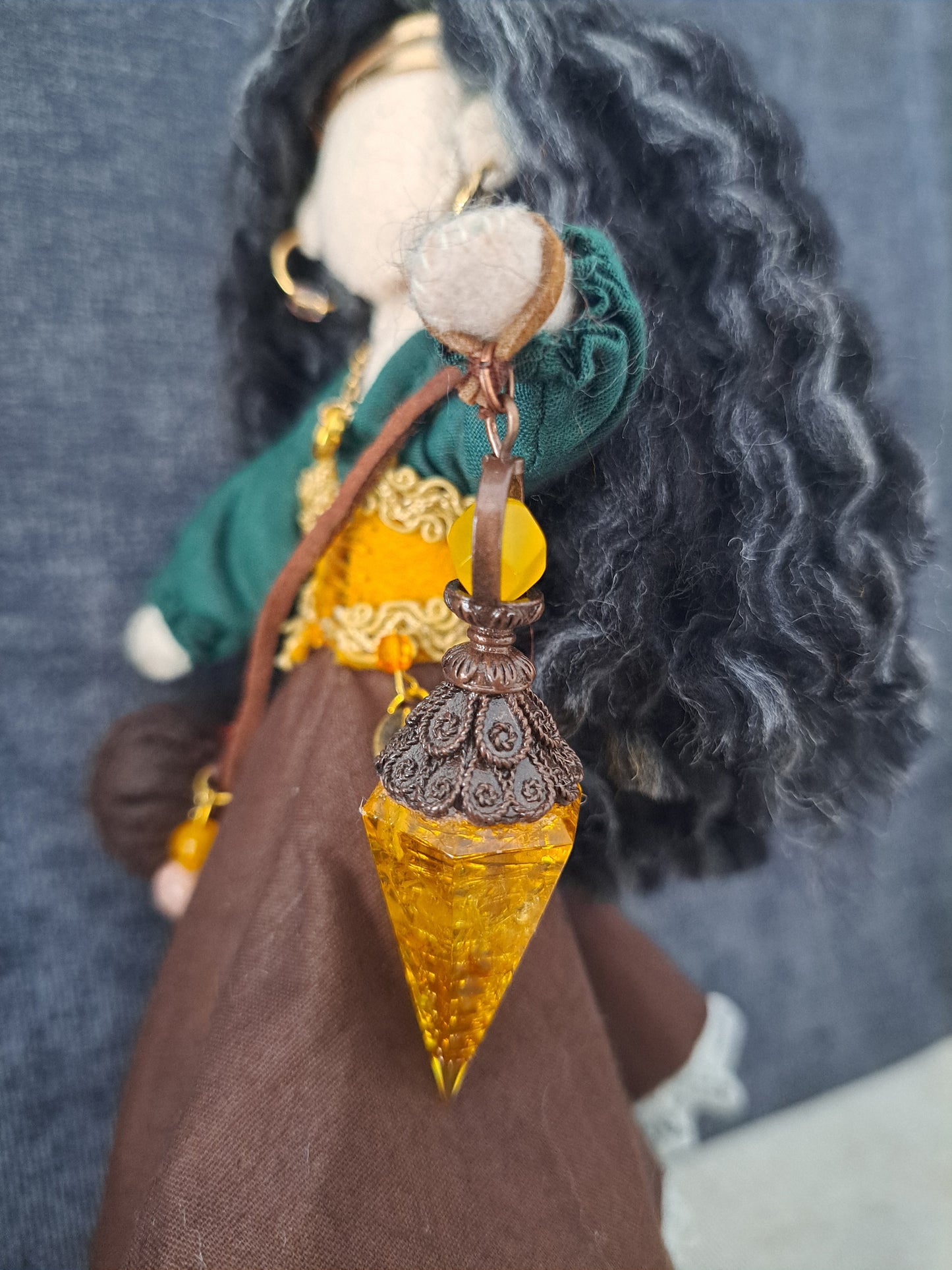 Fortune-teller/ Seer doll, OOAK One of a kind mixed media art doll, fantasy art doll, Warrior woman, Fabric art doll, Fantasy figurine.
