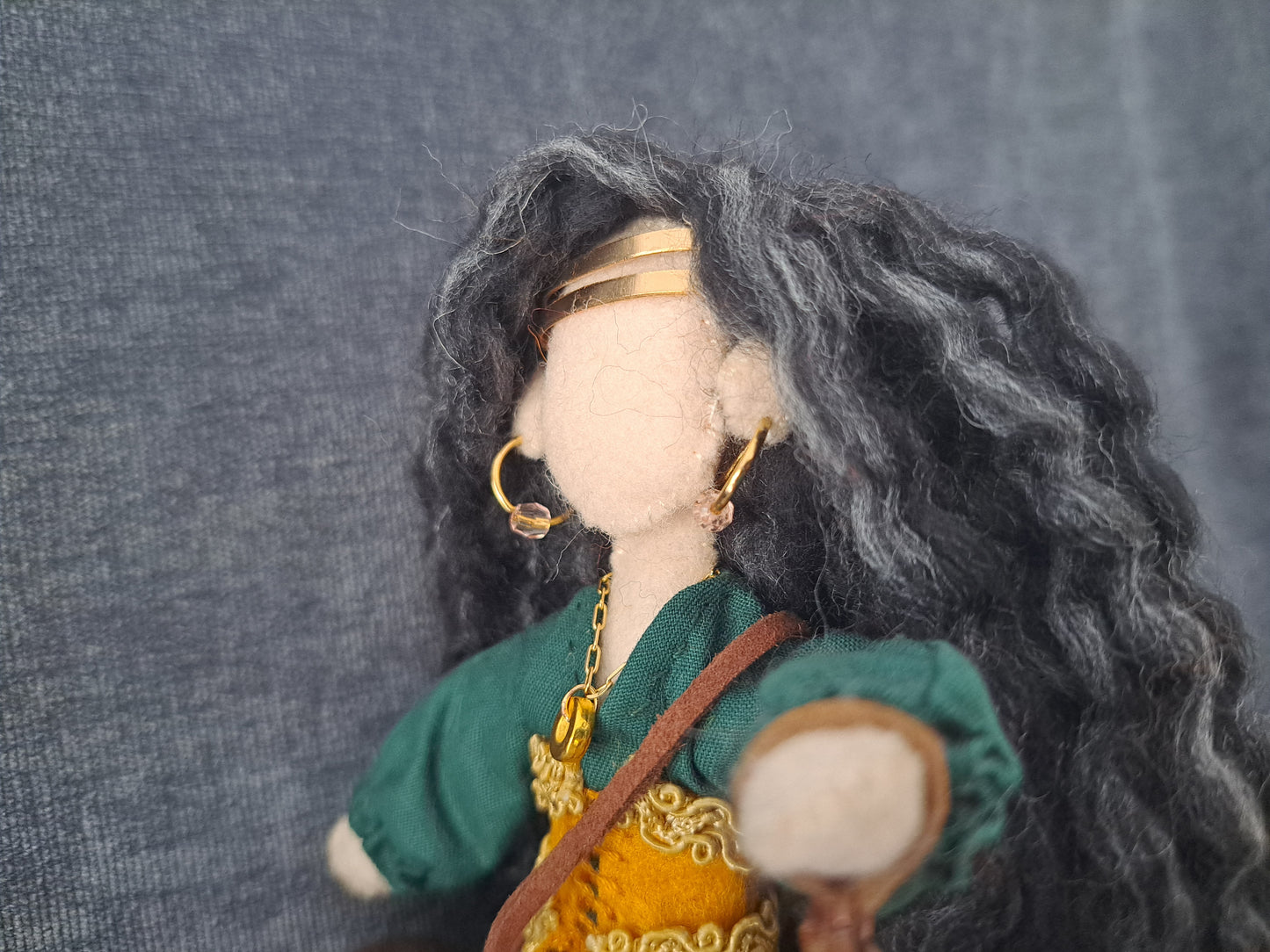 Fortune-teller/ Seer doll, OOAK One of a kind mixed media art doll, fantasy art doll, Warrior woman, Fabric art doll, Fantasy figurine.
