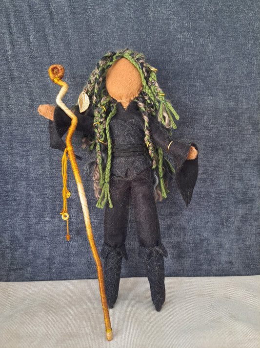 Witch, Sorceress doll, OOAK One of a kind mixed media art doll, fantasy art doll, Warrior woman, Fabric art doll, Fantasy figurine.